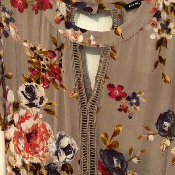 Blue Pepper Floral Dress- NWT - Picture 4 of 7